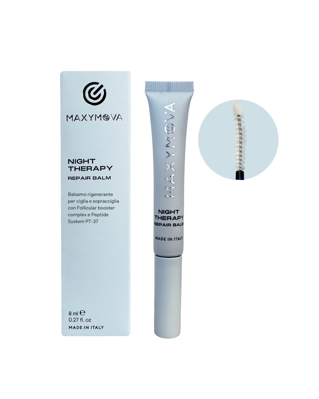 Night Therapy Repair Balm Para Cejas y Pestañas Tratamiento Nutritivo Y Fortalecedor